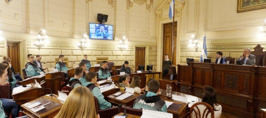 Estudiantes sesionaron como senadores
