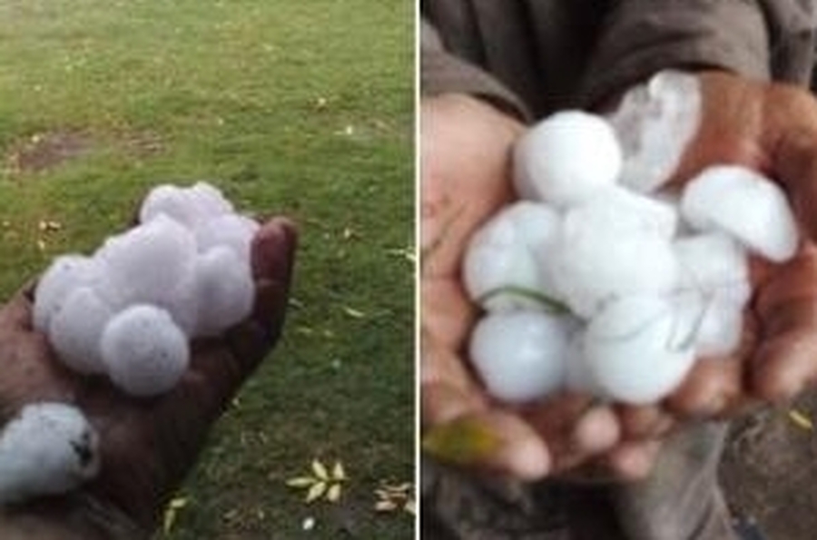 Algunas localidades santafesinas sufrieron un fuerte temporal y caída de granizo