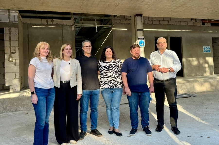 Calvo recorrió la obra del Hospital Dr. Amílcar Gorosito en Sunchales