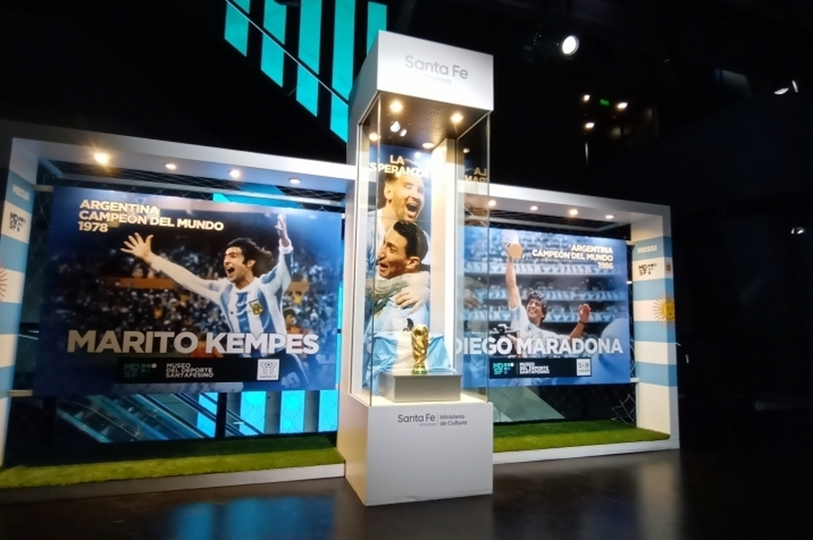 El Museo del Deporte Santafesino invita al público a fotografiarse junto a la Copa del Mundo