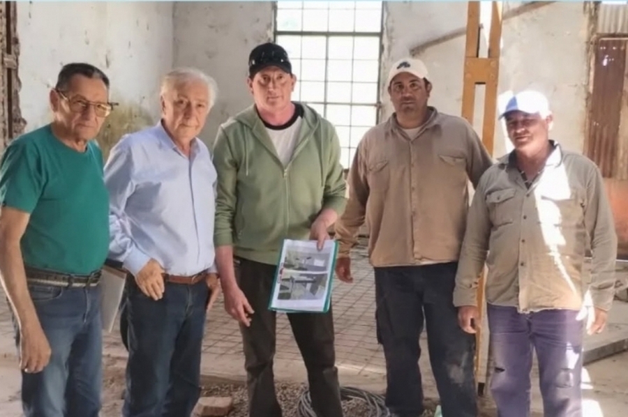 Gramajo visitó las obras de un Centro de Día de Tostado