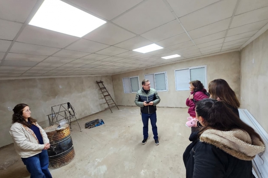 Borla visitó una obra pública y se reunió con instituciones en Videla