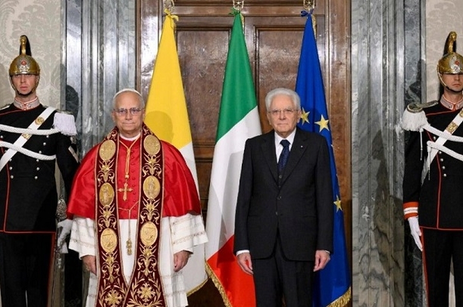 Primera visita del papa León XIV al Palacio del Quirinal