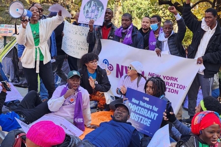 Crisis migratoria: cientos de inmigrantes protestaron 