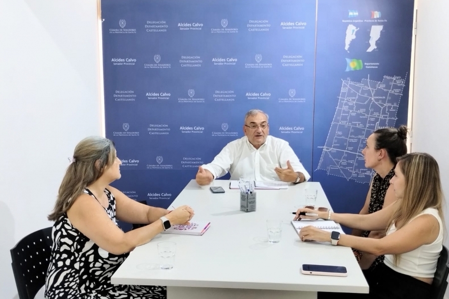 Calvo mantuvo una reunión de trabajo con la Jueza de Familia Liza Bascolo