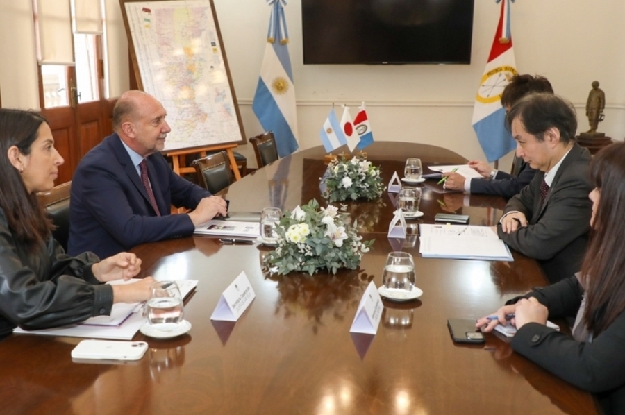 Perotti recibió al embajador de Japón en Argentina, Hiroshi Yamauchi