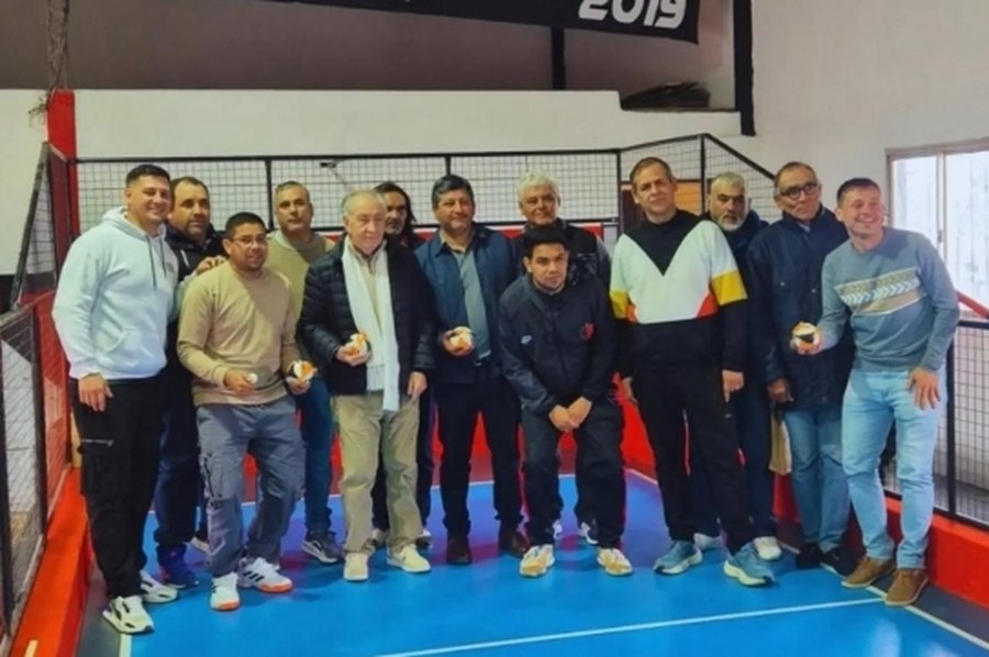 Inauguración de la nueva cancha de bochas en el Nochero