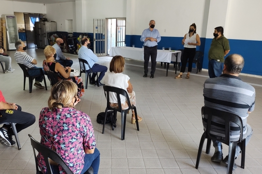 Calvo visitó el Club Sportivo Norte: Entrega de aportes y recorrida por el futuro “Polo Deportivo y Social” de la institución