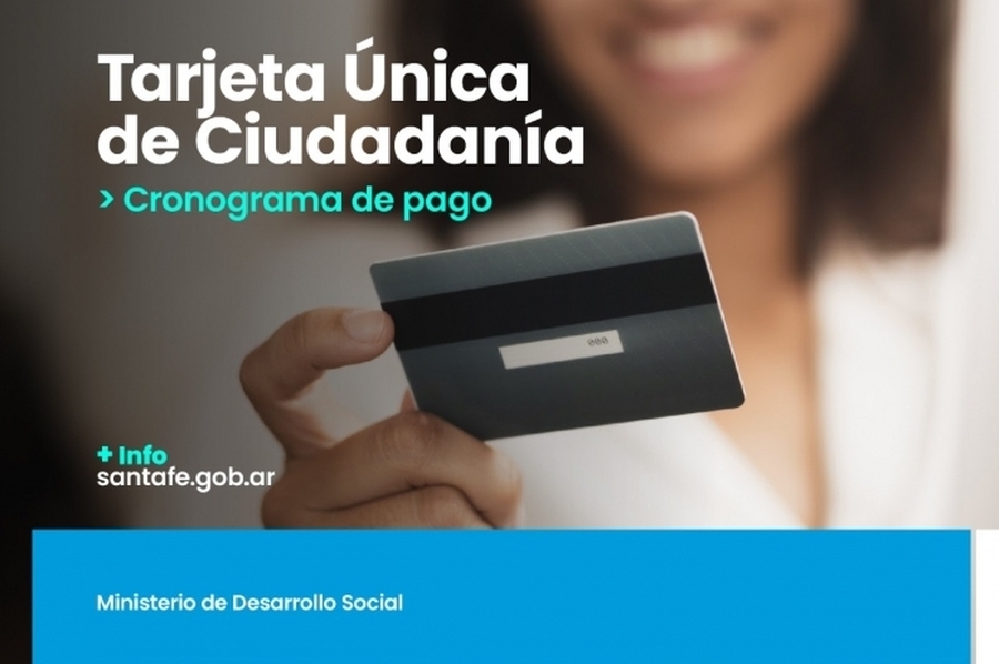 Acreditan los fondos de la Tarjeta Única de Ciudadanía correspondientes a setiembre