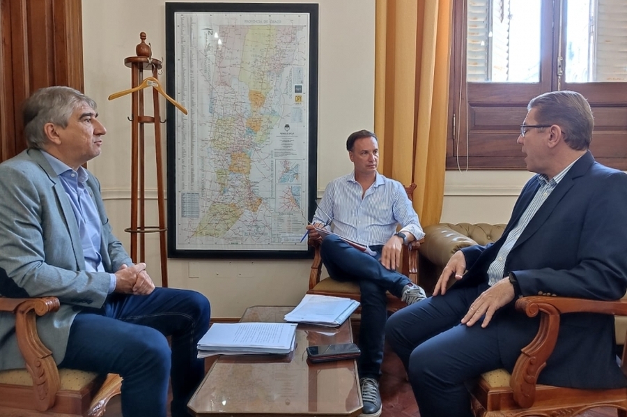 Borla fue recibido por el Ministro de Obras Públicas de la Provincia