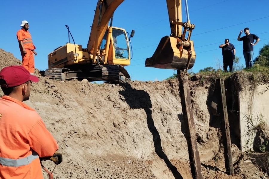 Vialidad Provincial realiza trabajos de reparación de estructuras y calzada sobre la Ruta 1 al sur de San Javier
