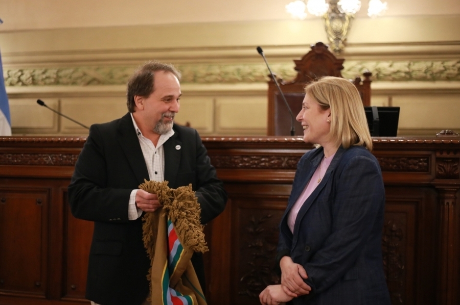 La vicegobernadora recibió a Luis Scasso de la Organización de Estados Iberoamericanos para la Educación, la Ciencia y la Cultura