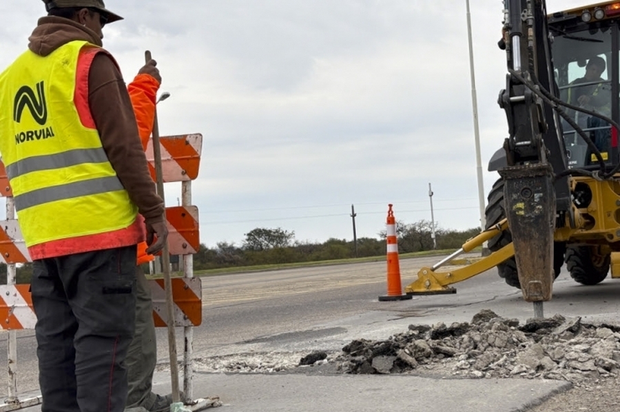 Comenzó la obra de bacheo de pavimento rígido en los accesos al Túnel Subfluvial