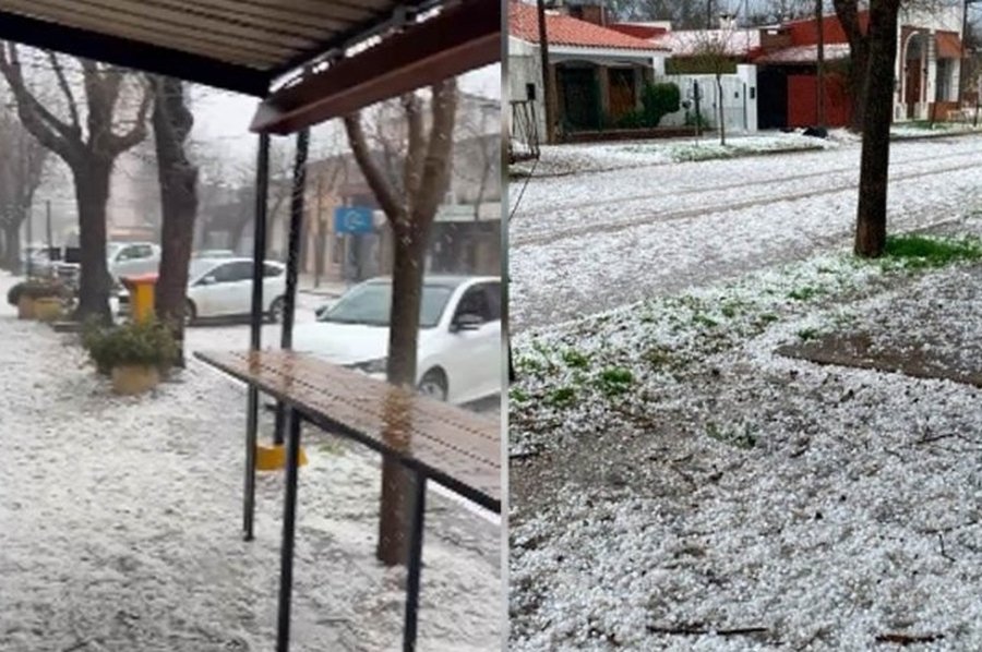 Temporal en el sur santafesino: granizo, ráfagas y daños en Las Rosas, San Genaro y otras localidades