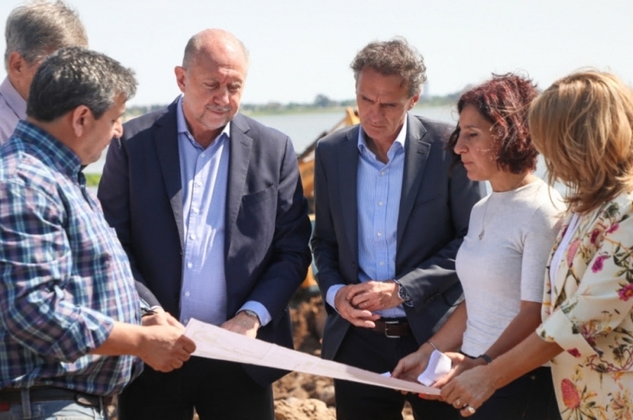 Perotti y Katopodis recorrieron las obras de remodelación del “Paseo de la Laguna - Costanera Néstor Kirchner” de Santa Fe