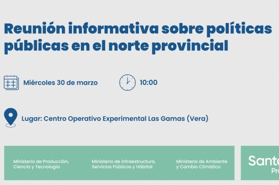 La Provincia realizará una jornada informativa sobre las acciones y políticas públicas desarrolladas en el norte santafesino