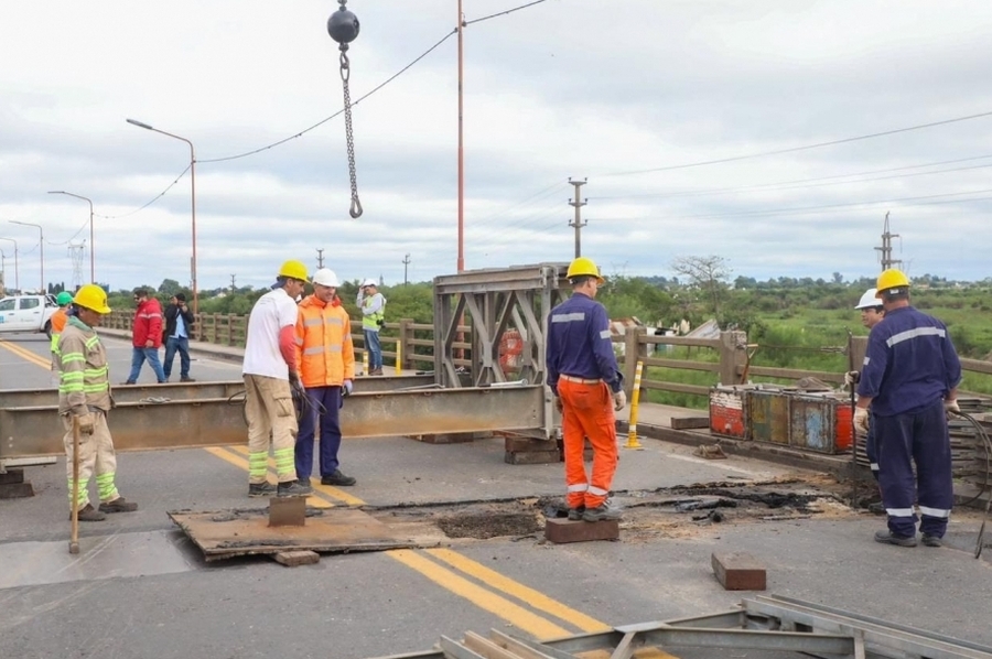 Puente Carretero: la Provincia garantiza el tránsito mientras se monta el Bailey