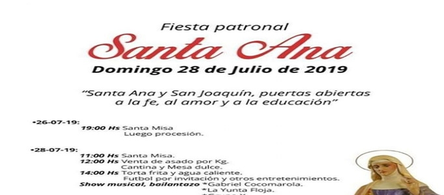 En el Departamento General Obligado Santa Ana celebra su Fiesta Patronal