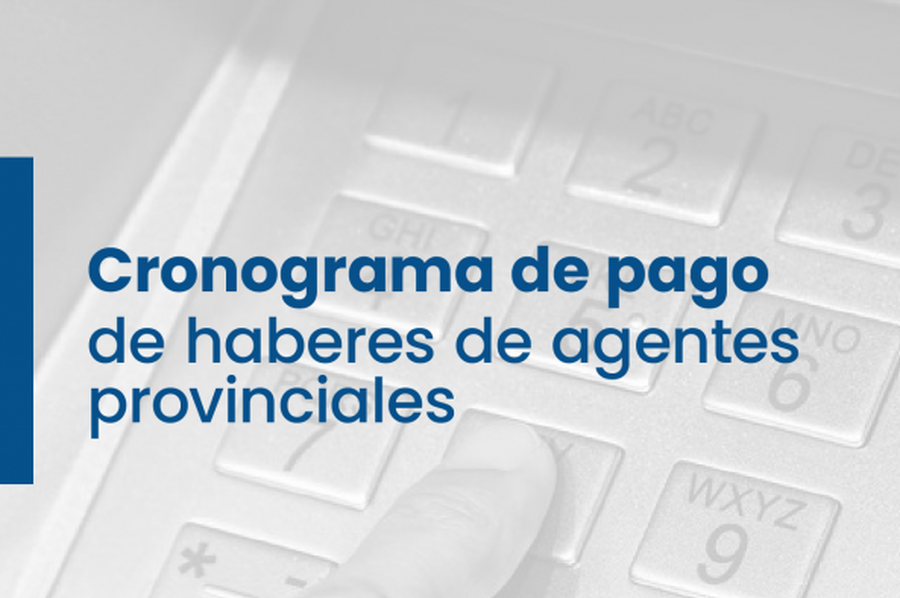 Cronograma de pago de haberes correspondiente a septiembre
