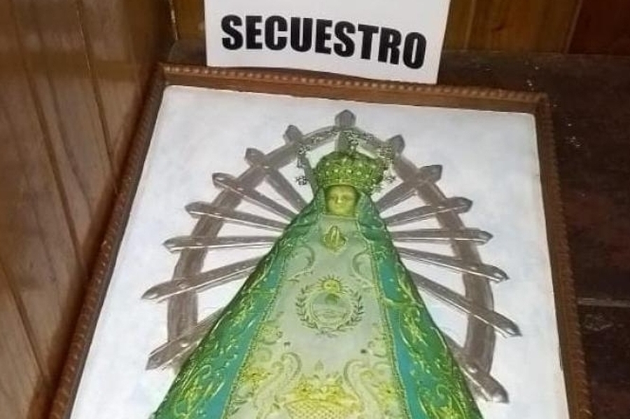 Detuvieron a un hombre que robó un cuadro de la virgen de Guadalupe en la Iglesia de Luján