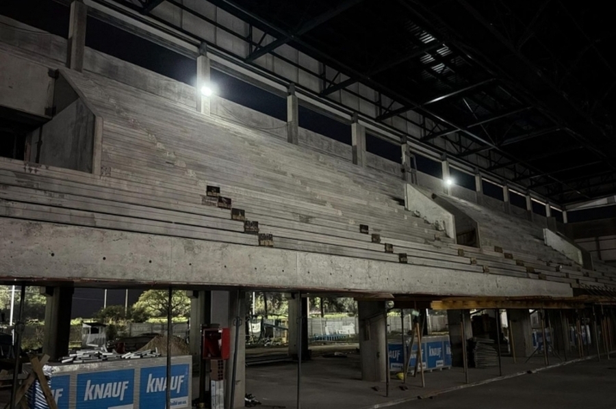 Arrancaron los trabajos nocturnos: Provincia acelera la construcción del Estadio Multipropósito del CARD para los Juegos Suramericanos