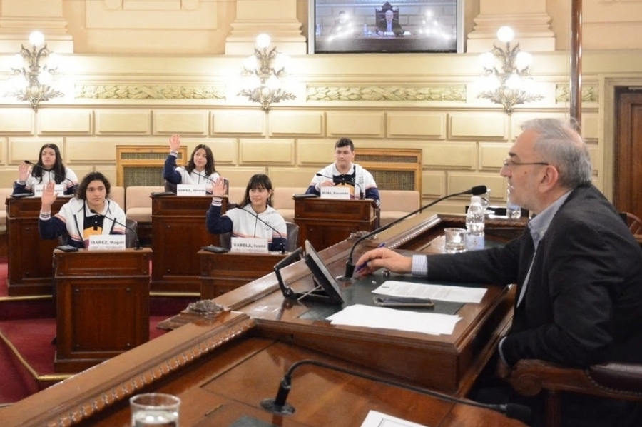 Calvo y su compromiso con la formación cívica de estudiantes del departamento Castellanos a través del Programa Ciudadanos en el Senado