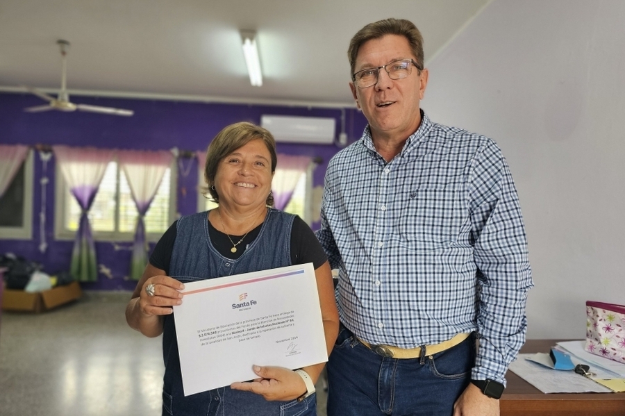 Borla entregó más recursos para obras en escuelas en el departamento San Justo