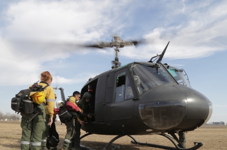 Continúa el combate de incendios desde el Comando Operativo de Alvear