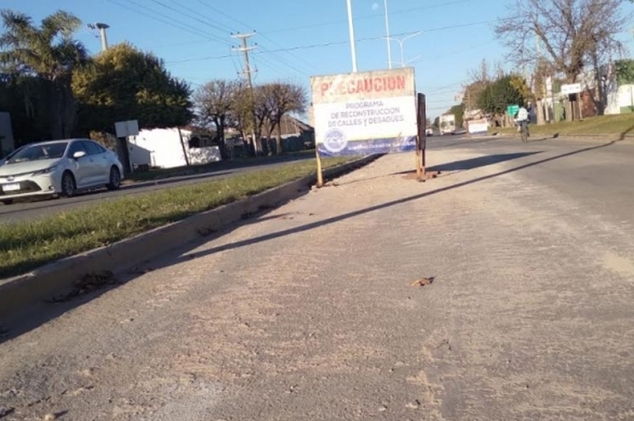 Borla recorrió el inicio de las obras en la Ruta 61
