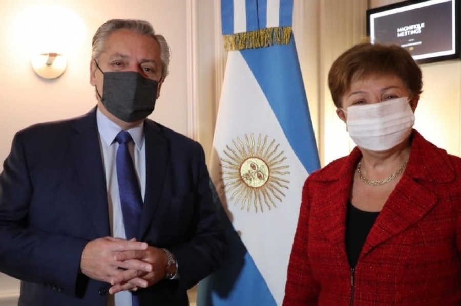 El Presidente se reúne con Georgieva y prepara el discurso que dará ante la ONU