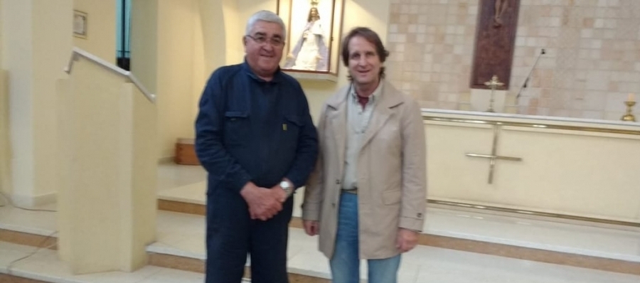 Con Alejandro Noseda en la Parroquia Nuestra Señora del Rosario de Videla