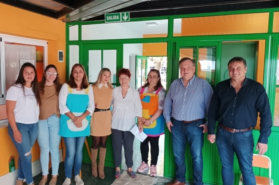 El Senador Michlig visitó la localidad de Arrufó