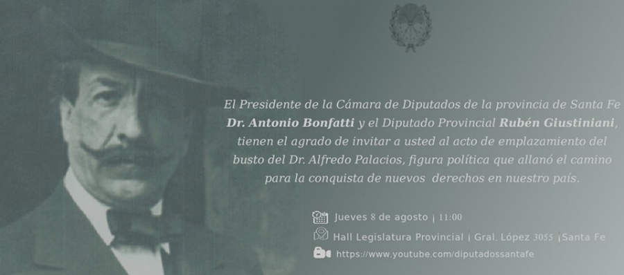 Acto de emplazamiento del busto del Dr. Alfredo Palacios