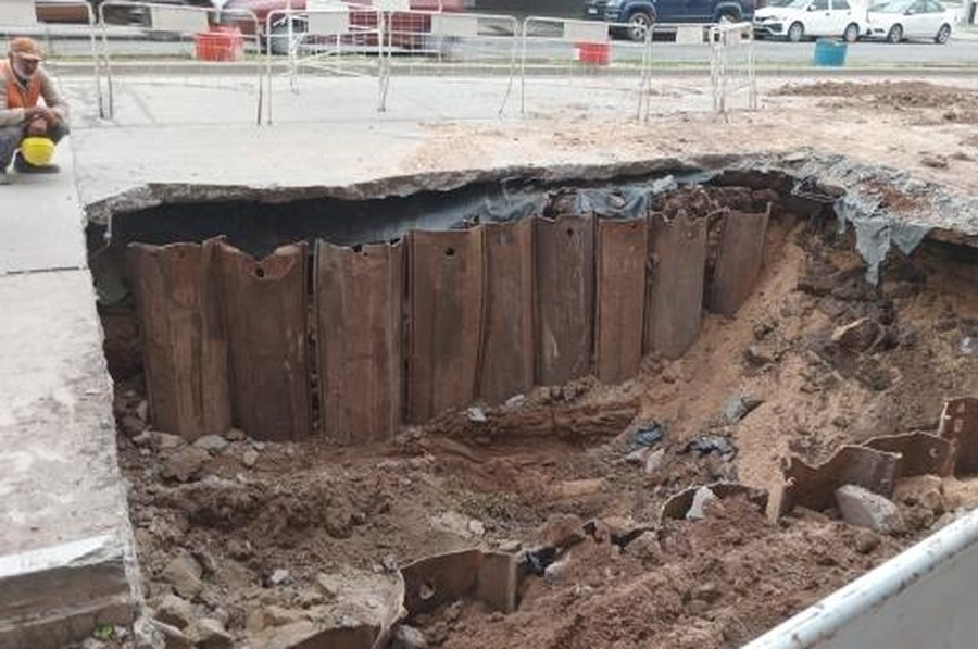 Dos propuestas se presentaron para reparar el socavón en la zona del Club Unión