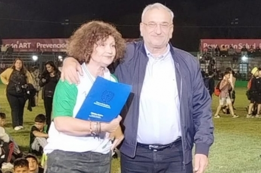 Calvo acompañó en Sunchales el lanzamiento de la 39° Fiesta Nacional del Fútbol Infantil