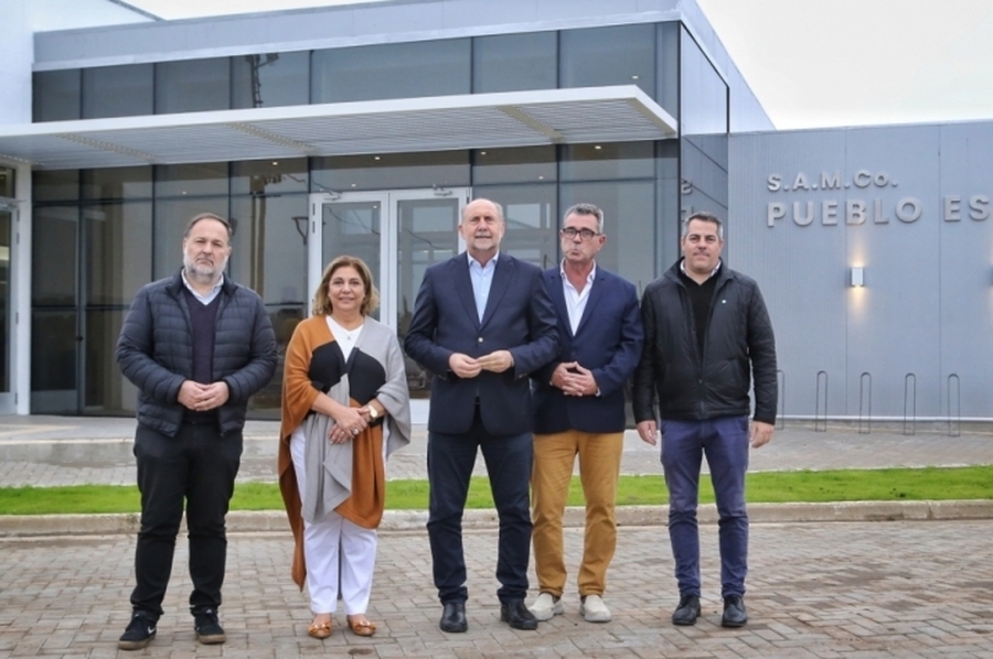 Perotti y Martorano recorrieron las obras de ampliación del SAMCo de la ciudad de Pueblo Esther
