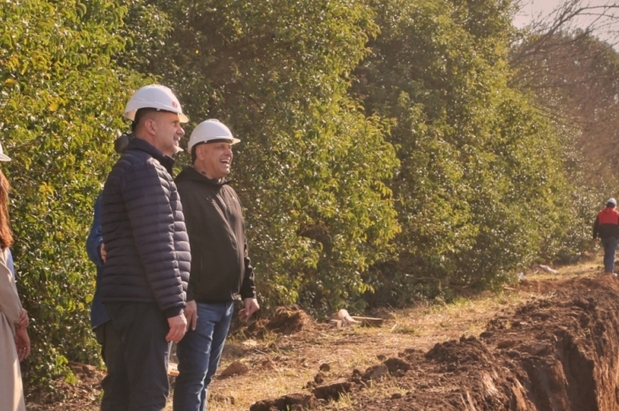 El gobernador Perotti recorrió las obras del Gasoducto Gran Rosario