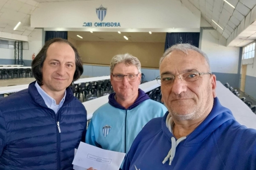 Calvo visitó el Club Argentino de Humberto Primo y destacó sus próximas actividades deportivas