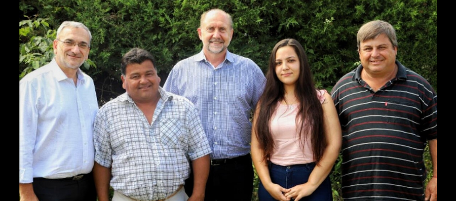 Calvo y Perotti en el centro del Departamento Castellanos