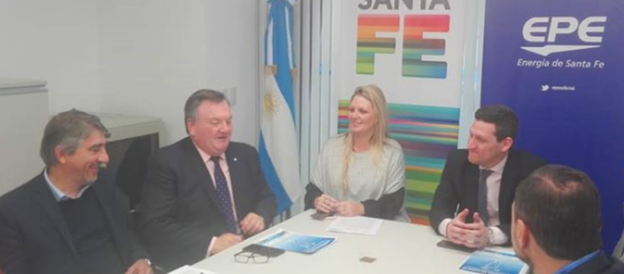 Obras energética en el Departamento San Cristóbal
