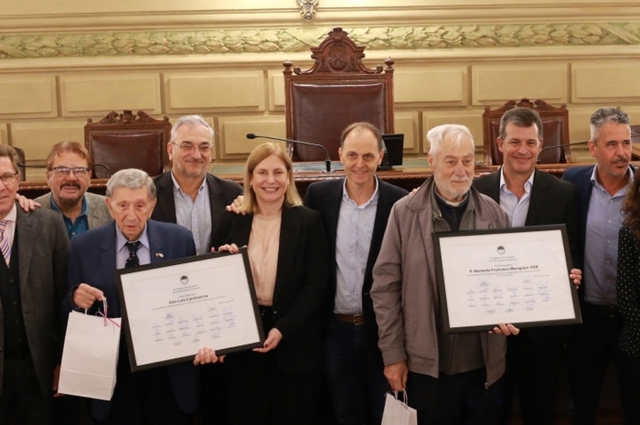 Emotivo homenaje del Senado a Landriscina y Menapace, dos hacedores de la cultura popular