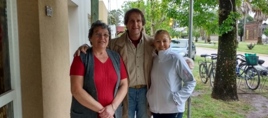 Con Cecilia Masó y Elsa Beatriz Zalazar en la panadería