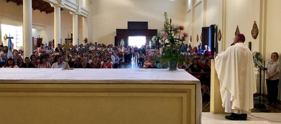 Sergio Fenoy Obispo de Santa Fe presidió la misa en honor a San Francisco de Asís
