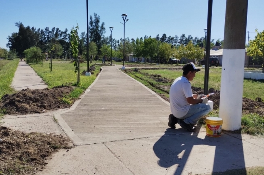 Continúa la remodelación y puesta en valor de Plaza Cristóbal Fernández en San Cristóbal
