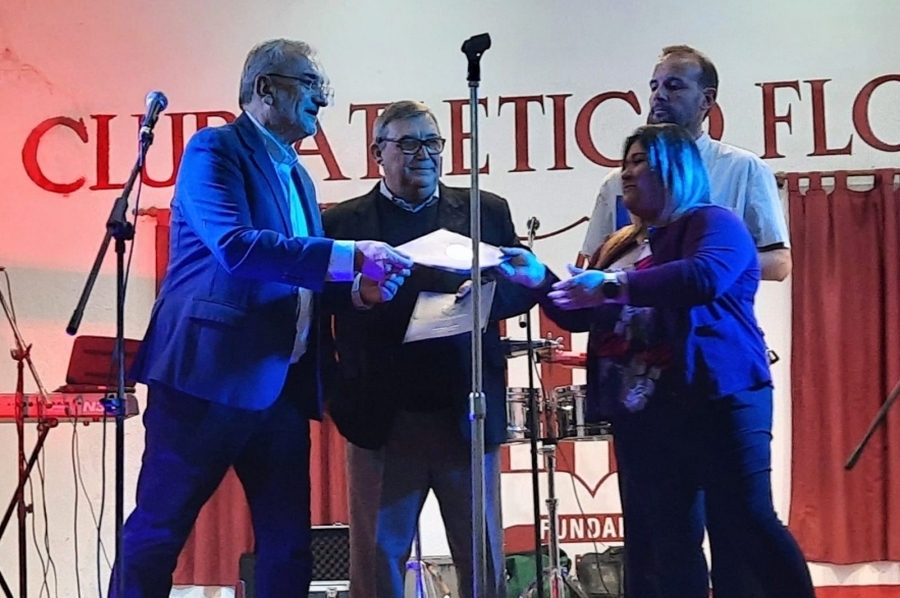 Calvo participó de las fiestas patronales y del 141° aniversario de Plaza Clucellas
