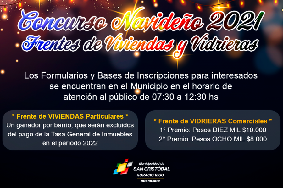 Concurso de frentes de Viviendas y Vidrieras Navideñas 2021 en San Cristóbal