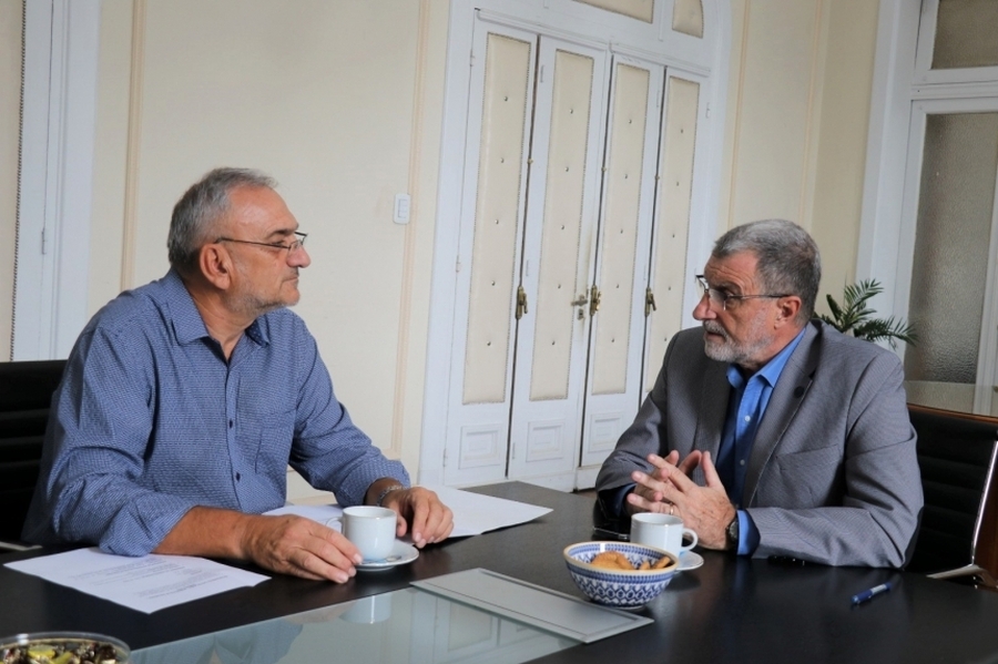 Calvo se reunió con el Ministro de Seguridad Rubén Rimoldi