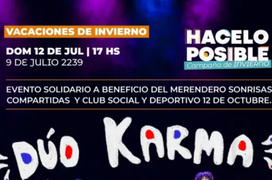 Vacaciones de invierno: Dúo Karma se presentará en DEMOS con una propuesta solidaria