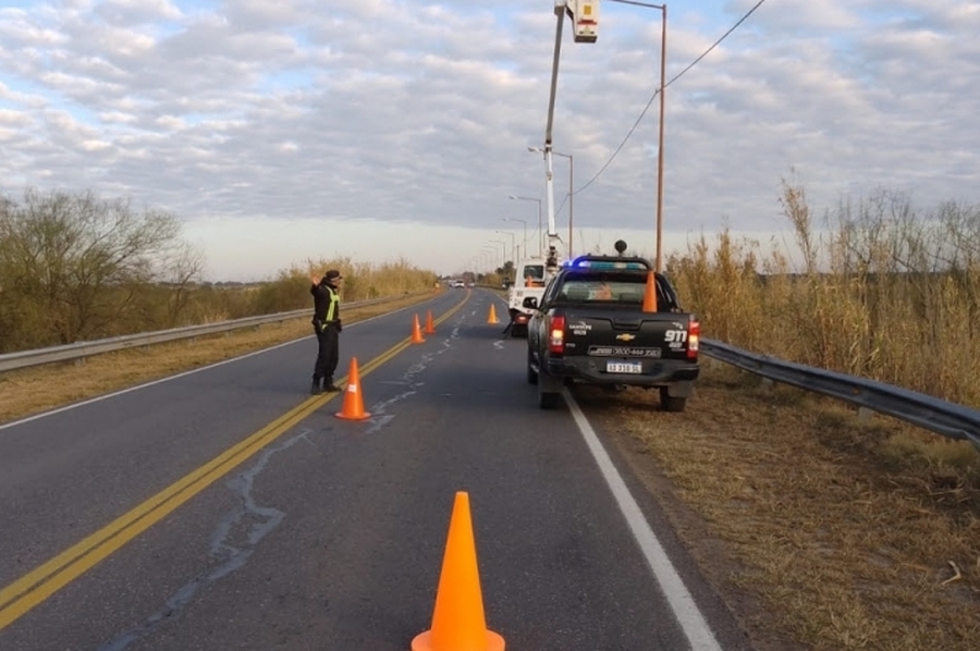 Vialidad provincial finalizó las obras de iluminación en la zona Este de la Ruta N° 70