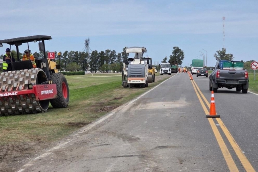 El senador Michlig presenció el inicio de obras de “reparaciones y bacheos” en tres rutas clave